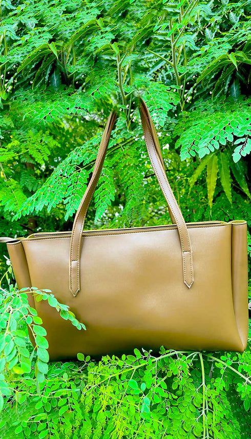 Liora Olive Green Tote Bag